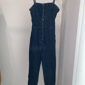 Free People denim jumpsuit